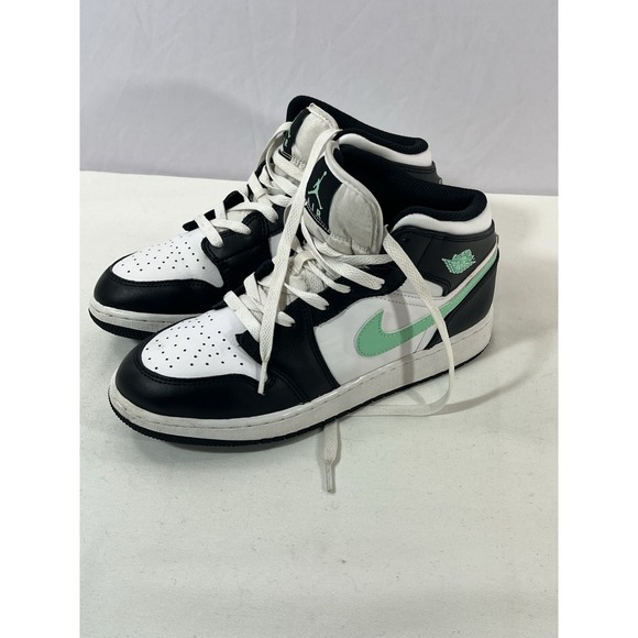 Nike Air Jordan 1 Mid White Green Glow Black DQ8423-103 Size‎ 6 main image 5